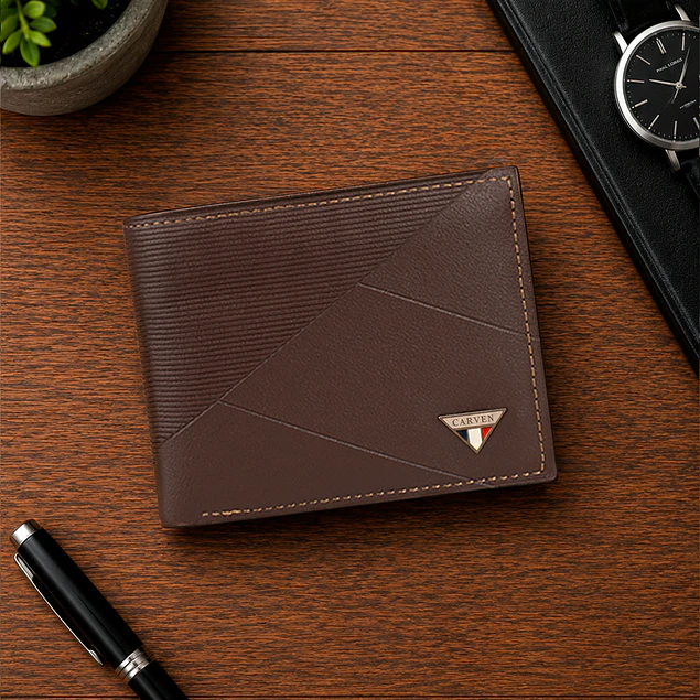 Billetera hombre Enzo café con monedero Carven Paris