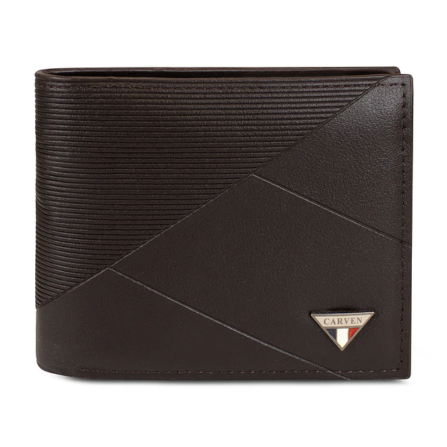 Billetera hombre Enzo café oscuro con monedero Carven Paris