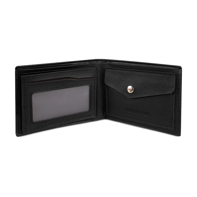 Billetera hombre Enzo negra con monedero Carven Paris