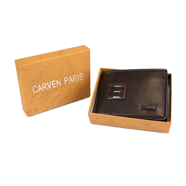 Billetera hombre Tommy café Carven Paris
