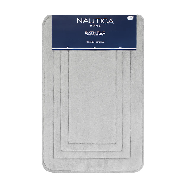 Alfombra de Baño Nautica Home Enmarcado 40x60cm gris