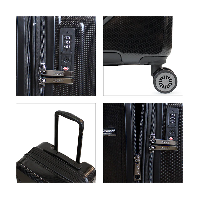 Pack 2 Maletas S 10kg + L 23kg Donna Karan Your Call negra DKNY