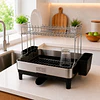 Secaplatos Escurridor de Loza Acero Inoxidable 2 niveles cocina Nautica Home