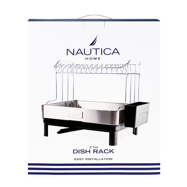 Secaplatos Escurridor de Loza Acero Inoxidable 2 niveles cocina Nautica Home