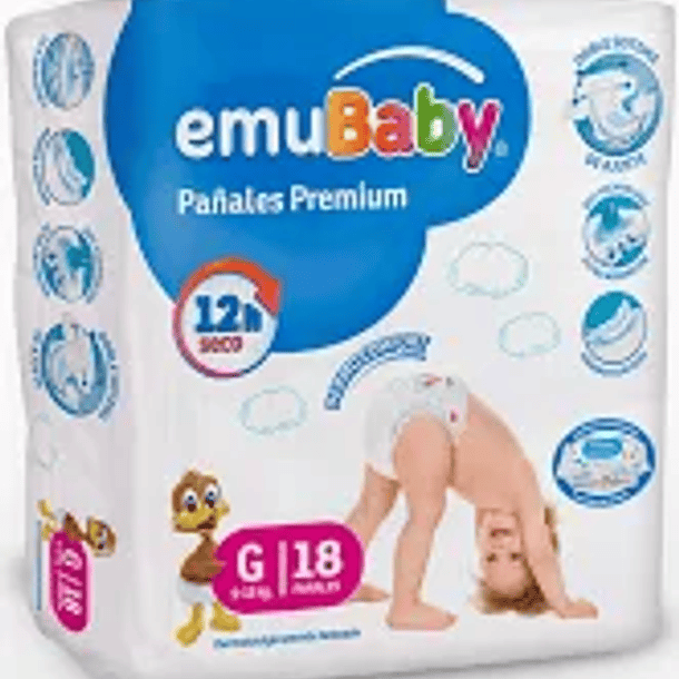 Pañal Emubaby Premium Variedades x 8