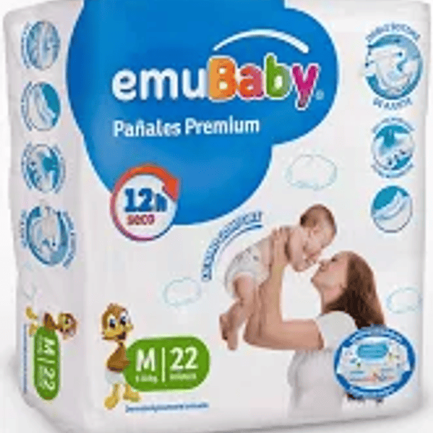 Pañal Emubaby Premium Variedades x 8