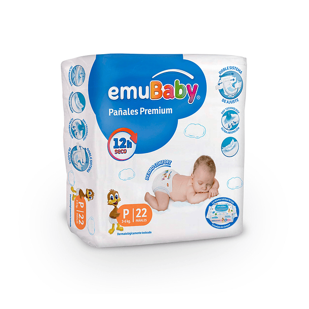 Pañal Emubaby Premium Variedades x 8 3