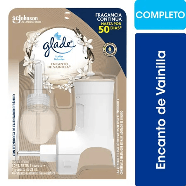 Desodorante Ambiental Aceites naturales Glade Aparato + Repuesto