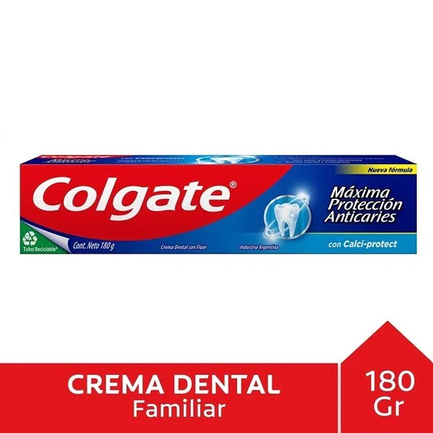 Crema dental Colgate Familiar Máxima Protección Anticaries 180 gr x 1