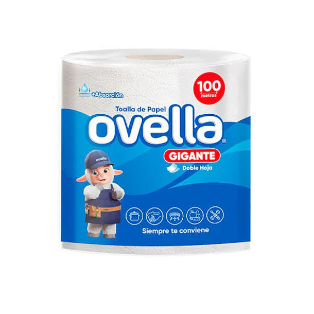 Toalla Ovella 100 mts Doble Hoja x 1