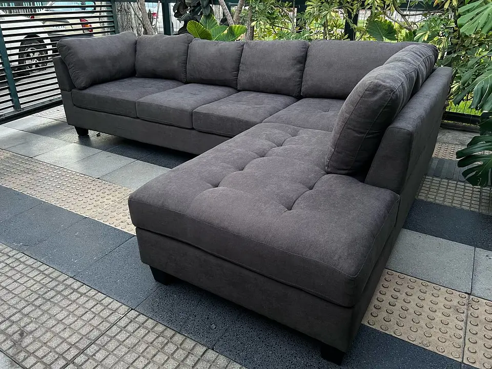 Sofá NUEVO Seccional Chaise Derecho Color grafito   6