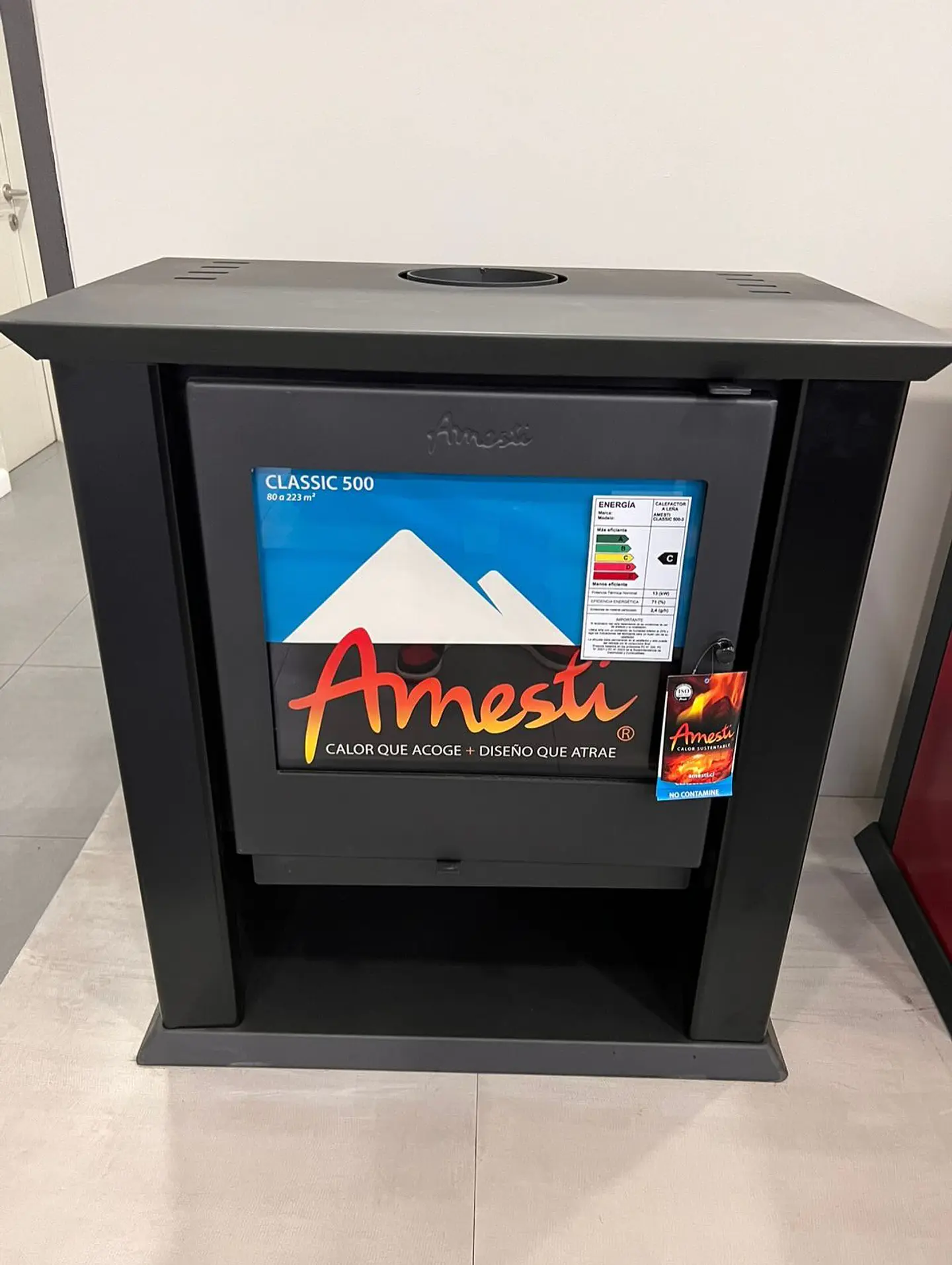 Estufa a leña Amesti  Classic 500 Negra  2