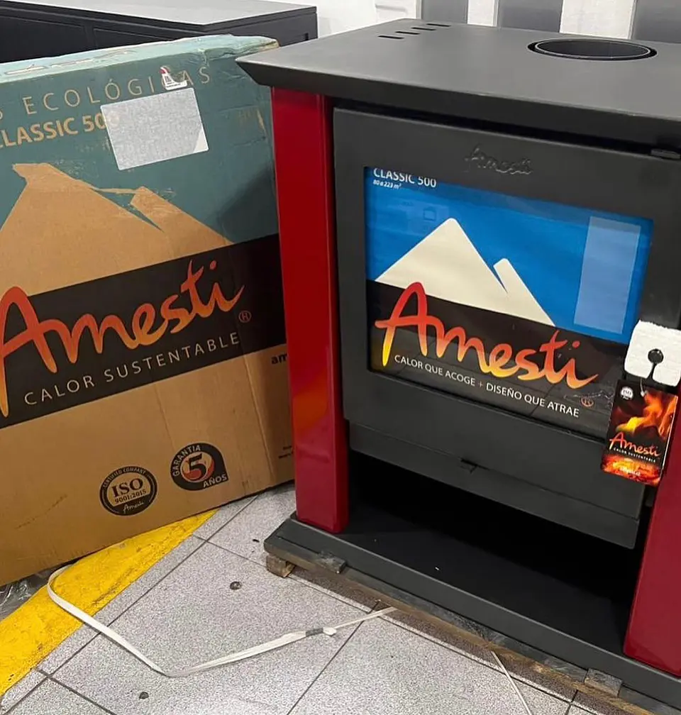 Estufa a leña Amesti  Classic 500 Negra  9