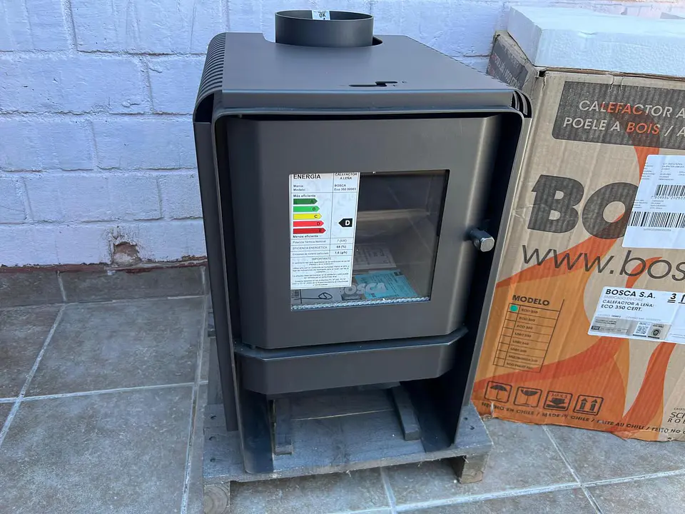Estufa a leña BOSCA ECO 350 NUEVA EN CAJA ORIGINAL SIN USO SIN DETALLES  3