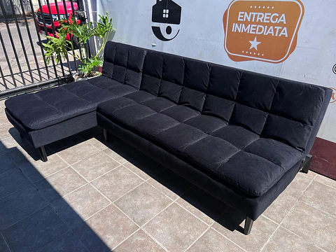 Sofá cama seccional intercambiable NUEVO Modelo globe negro 248x170x78 