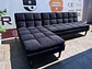 Sofá cama seccional intercambiable NUEVO Modelo globe negro 248x170x78  - Miniatura 2
