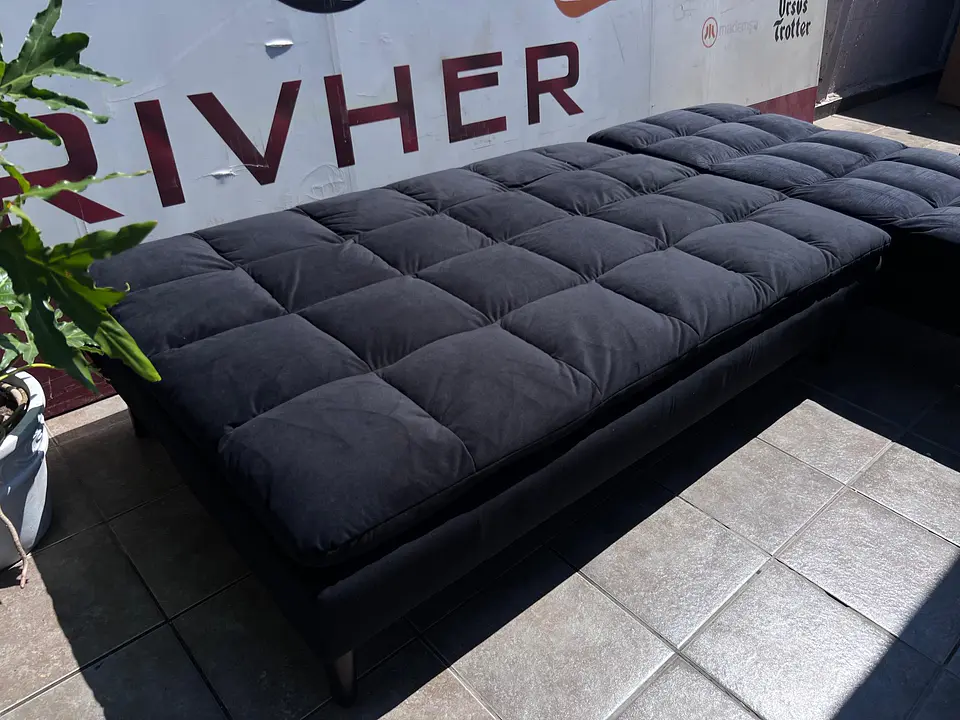 Sofá cama seccional intercambiable NUEVO Modelo globe negro 248x170x78  4