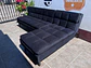 Sofá cama seccional intercambiable NUEVO Modelo globe negro 248x170x78  - Miniatura 6