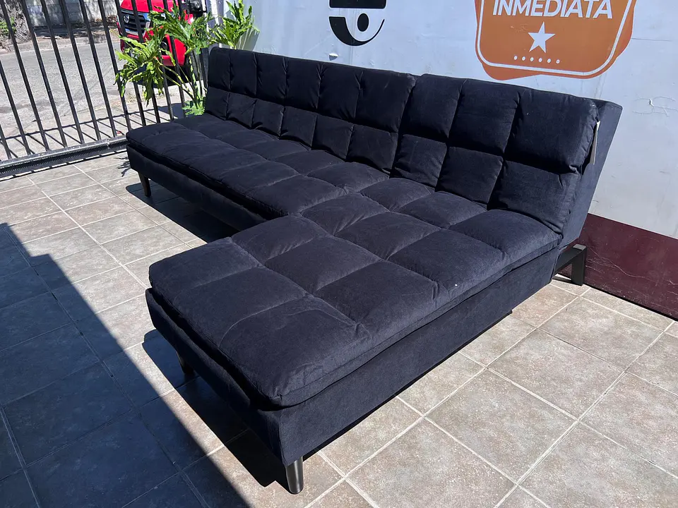 Sofá cama seccional intercambiable NUEVO Modelo globe negro 248x170x78  6