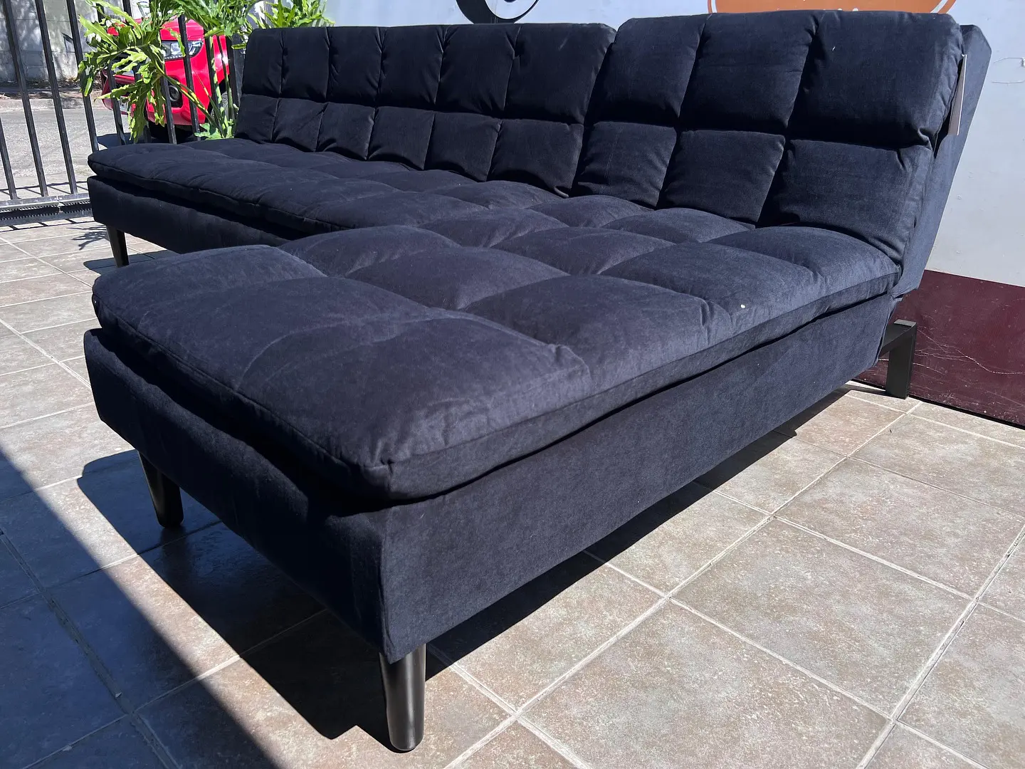 Sofá cama seccional intercambiable NUEVO Modelo globe negro 248x170x78  7