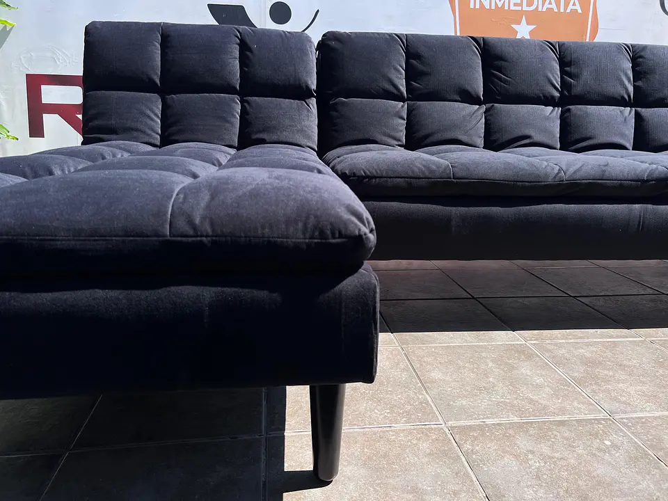 Sofá cama seccional intercambiable NUEVO Modelo globe negro 248x170x78  8