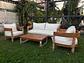 Juego de terraza BEATRIX NUEVO 100%  madera TECA 3-1-1 con mesa de centro   - Miniatura 3