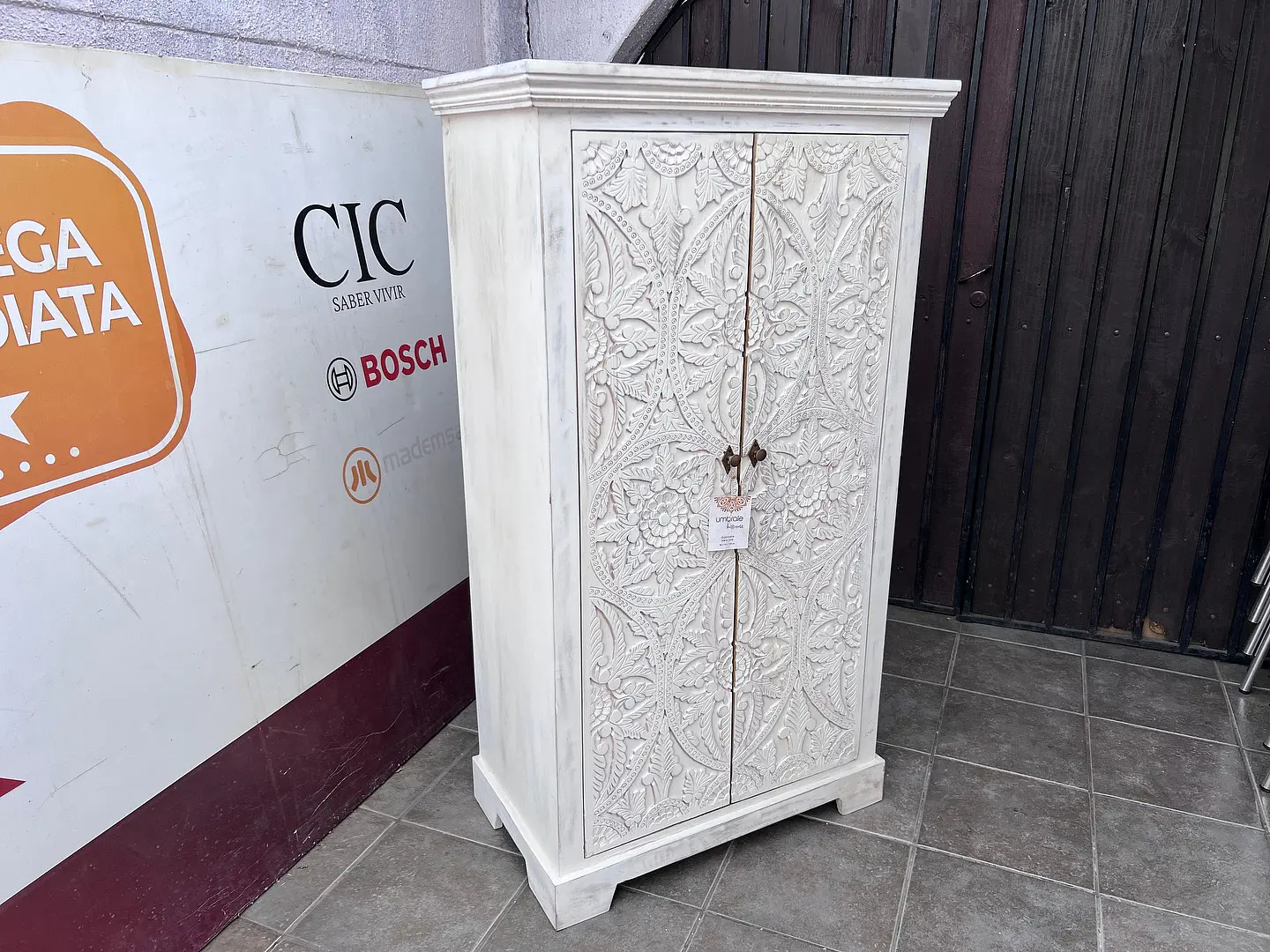 Gabinete Umbrale Home New Zoe 145x80x45cm 100% madera de mango Nuevo sin uso  2