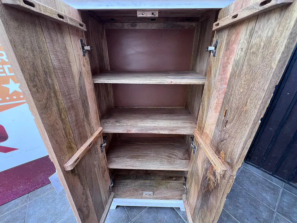 Gabinete Umbrale Home New Zoe 145x80x45cm 100% madera de mango Nuevo sin uso  5