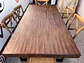 JUEGO DE COMEDOR RIPLEY HOME IRRONBRIDGE CRUZETA 6 SILLAS MADERA Y METAL NUEVO   - Miniatura 2