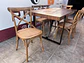 JUEGO DE COMEDOR RIPLEY HOME IRRONBRIDGE CRUZETA 6 SILLAS MADERA Y METAL NUEVO   - Miniatura 6