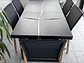 Comedor terraza exterior aluminio EXTENSIBLE 4 sillas 2 sitiales Mesa cubierta vidrio templado  - Miniatura 6