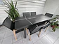 Comedor terraza exterior aluminio EXTENSIBLE 4 sillas 2 sitiales Mesa cubierta vidrio templado  - Miniatura 7