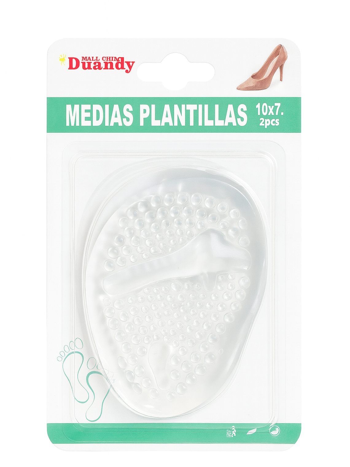 Medias Plantillas de Gel Transparente – 2 Unidades 1