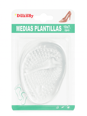 Medias Plantillas de Gel Transparente – 2 Unidades
