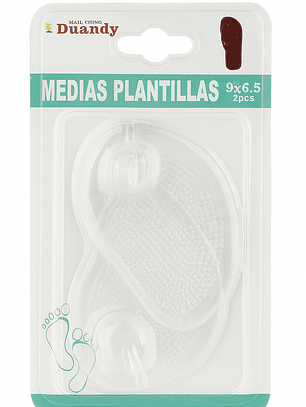 Medias Plantillas de Gel Transparente (9 x 6.5 cm, 2 pcs)