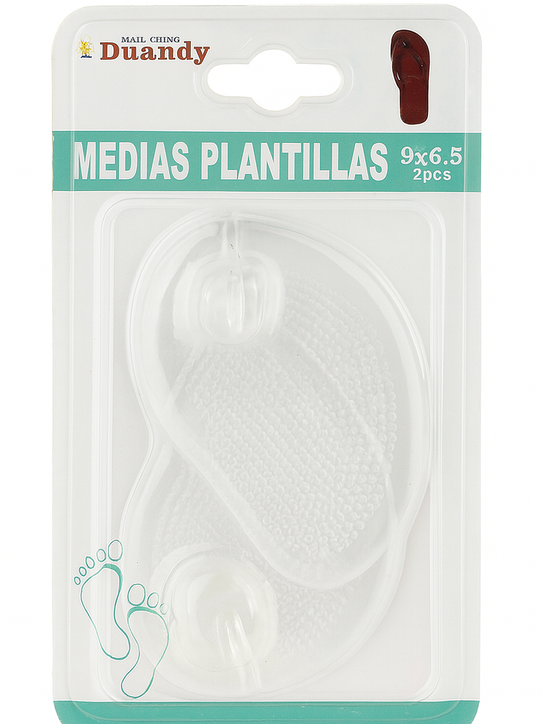 Medias Plantillas de Gel Transparente (9 x 6.5 cm, 2 pcs) 1