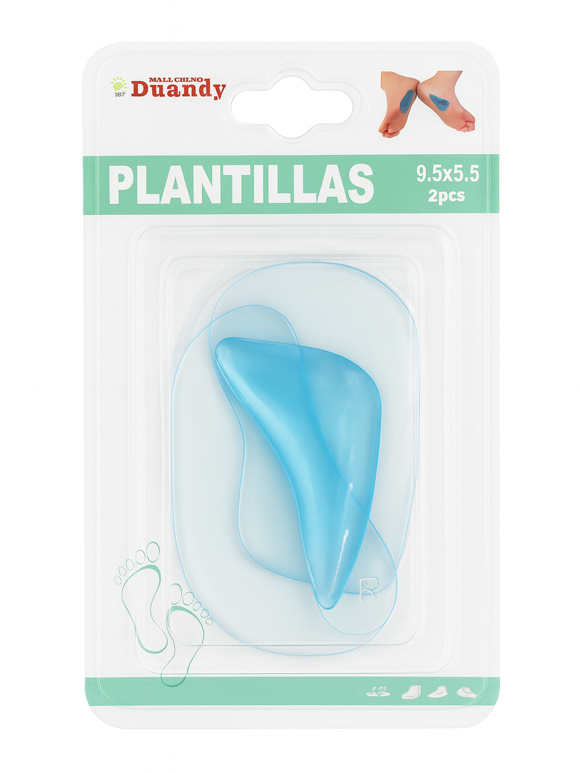 Plantillas de Gel Azul (9.5 x 5.5 cm, 2 piezas) 1