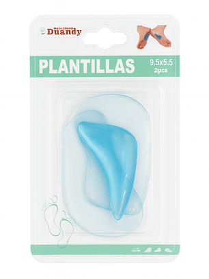 Plantillas de Gel Azul (9.5 x 5.5 cm, 2 piezas)