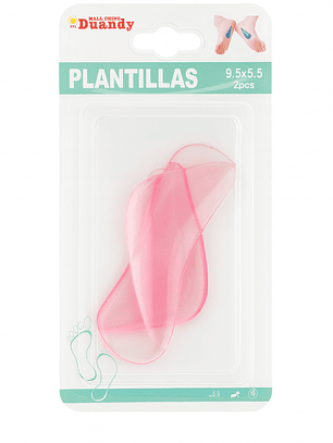 Plantillas de Gel Rosadas (9.5 x 5.5 cm, 2 piezas)