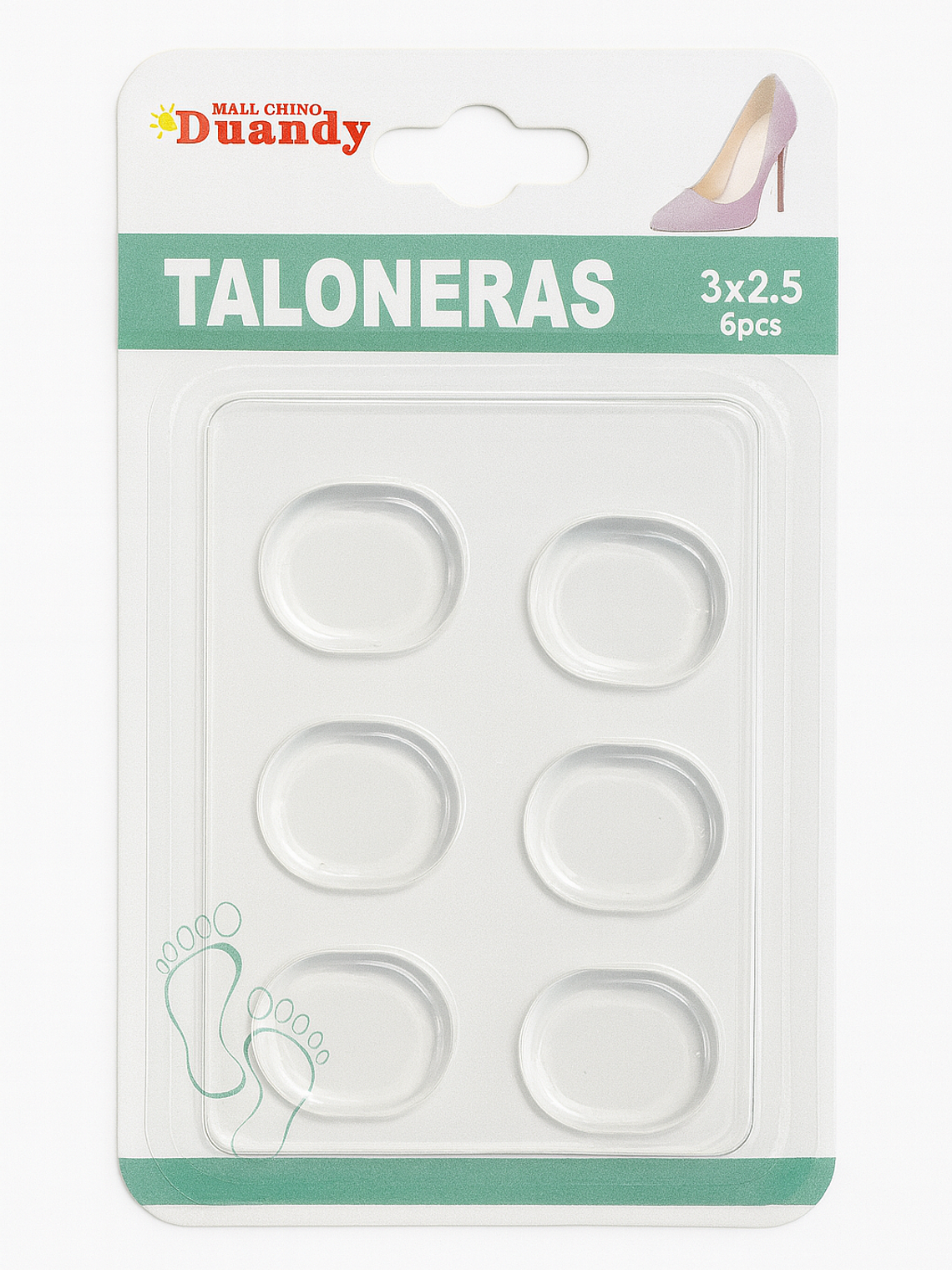 Taloneras Adhesivas de Gel (3 x 2.5 cm, 6 piezas) 1