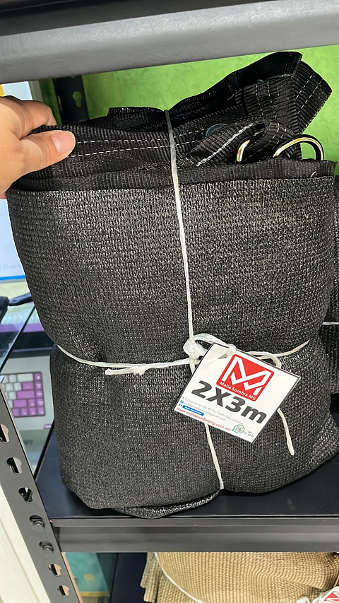 Malla sombra de 2x3 metros negro, 90%