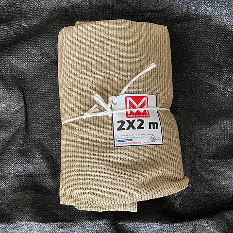 Malla sombra de 2x2 metros beige, 90%