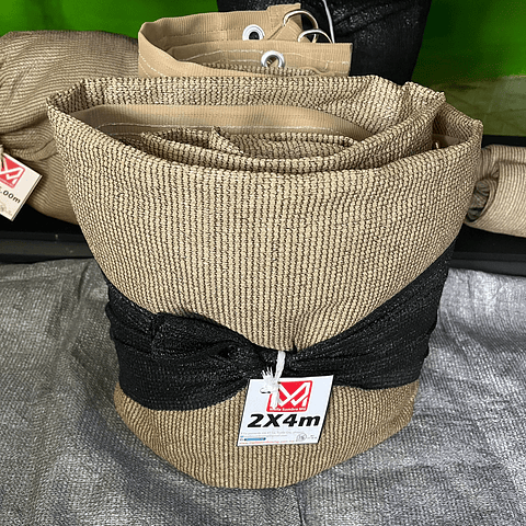 Malla sombra de 2x4 metros beige, 90%