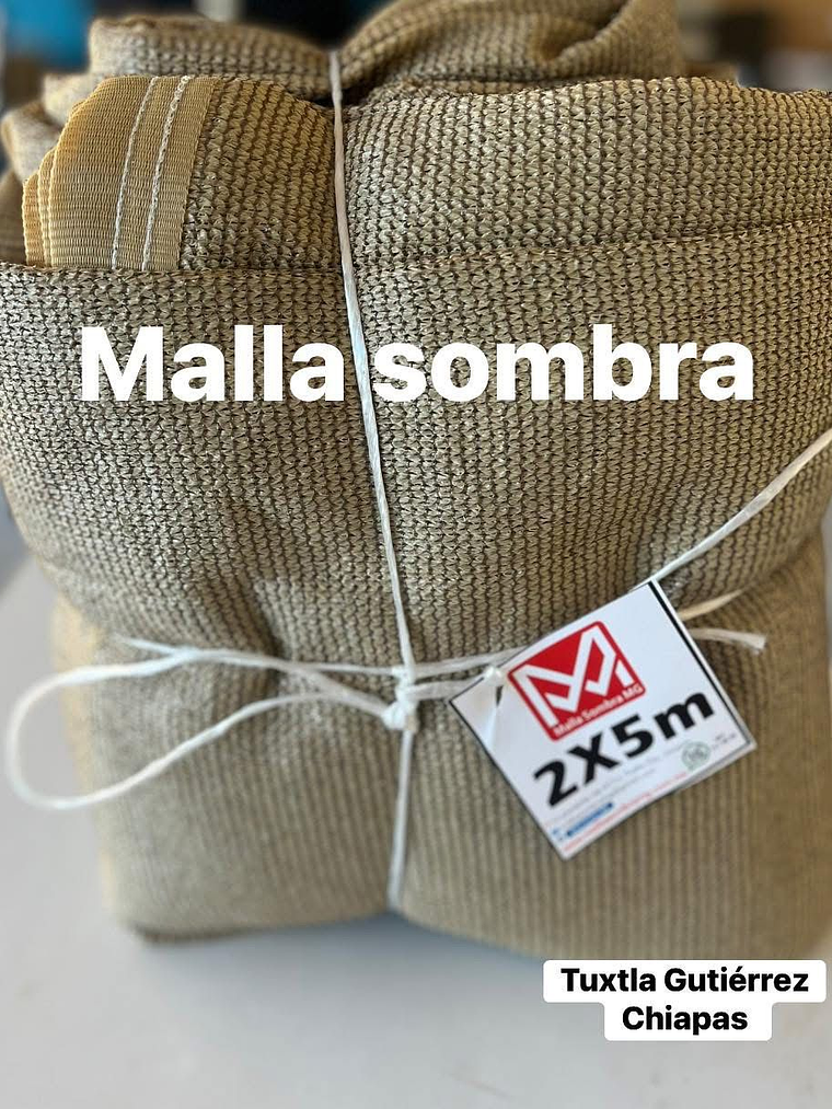 Malla sombra de 2x5 metros beige, 90% 1
