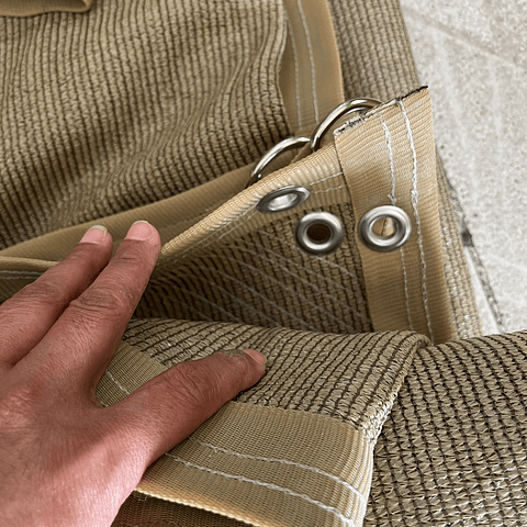 Malla sombra de 2x5 metros beige, 90%