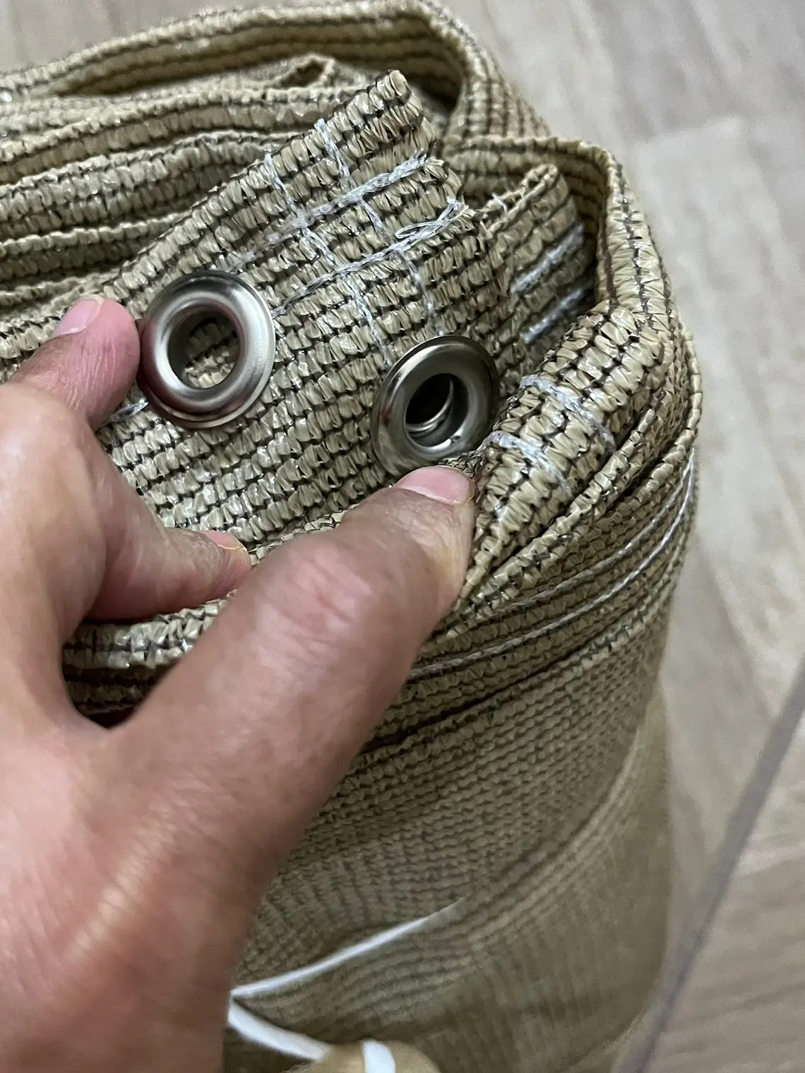 Malla sombra de 2x2 metros beige, 90% 2