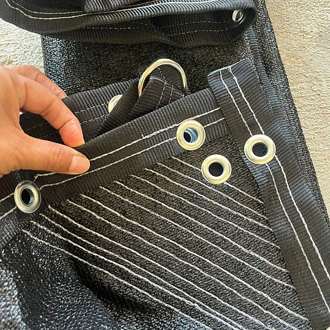 Malla sombra de 3x4 metros negro, 90%