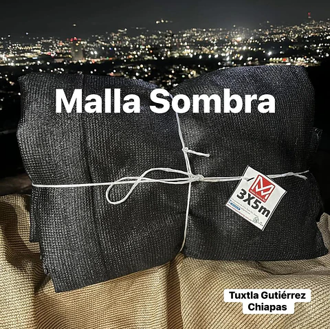 Malla sombra de 3x5 metros negro, 90%