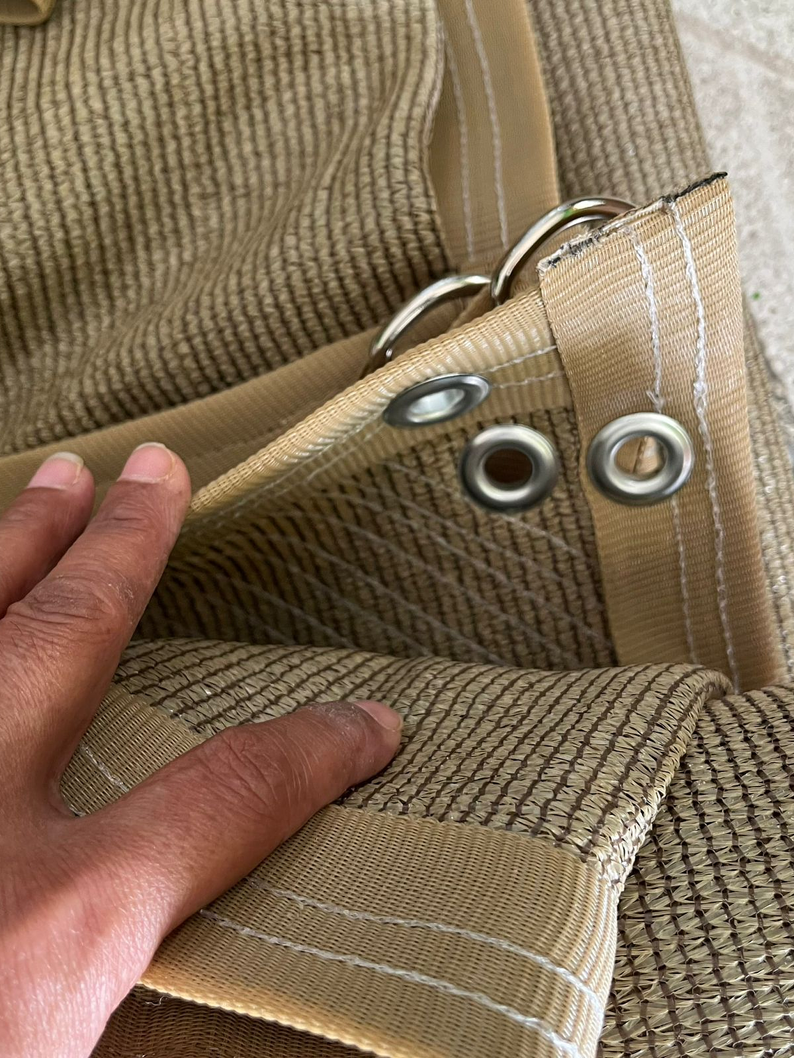 Malla sombra de 3x6 metros beige, 90% 2