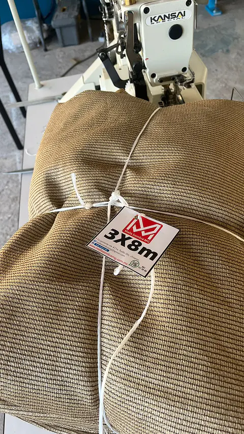 Malla sombra de 3x8 metros beige, 90%